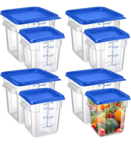 Juego De 8 Recipientes De Almacenamiento De Alimentos Para N