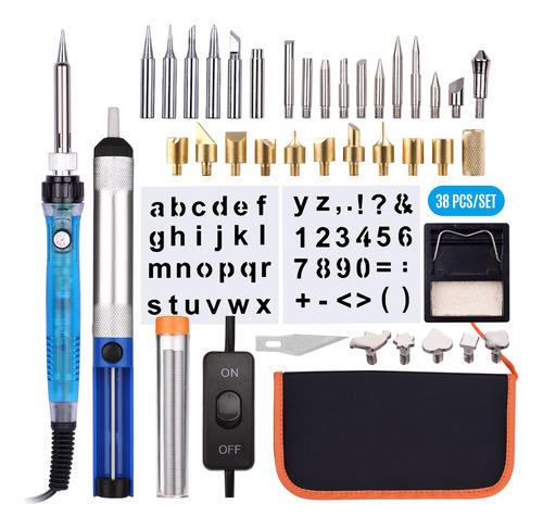 Kit De Herramientas Para Quemar Madera 38pcs Pluma Pirografí