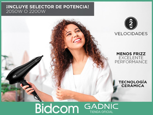 Secador De Pelo Profesional Tecnología Ceramic Gadnic S2400