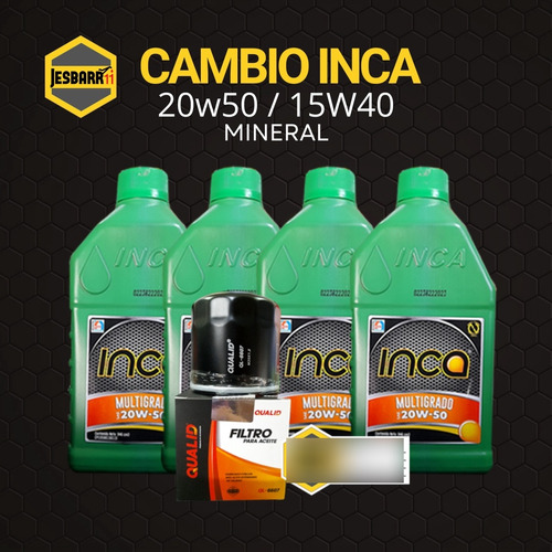 Cambio Aceite 20w50 Y 15w40 Mineral Inca