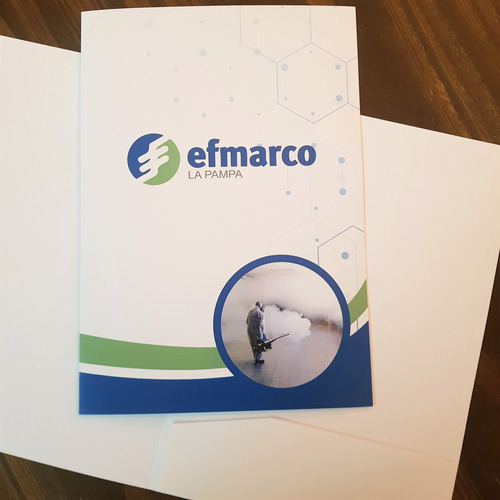 50 Carpetas Personalizadas 300g Con Tu Logo + Diseño Gratis