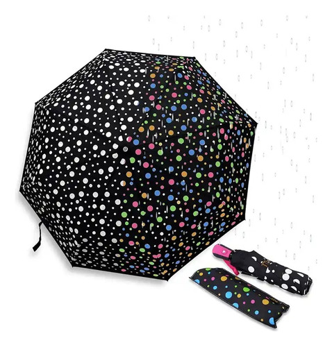 Paraguas Y Sombrilla Mágico - Cambia De Color Con La Lluvia