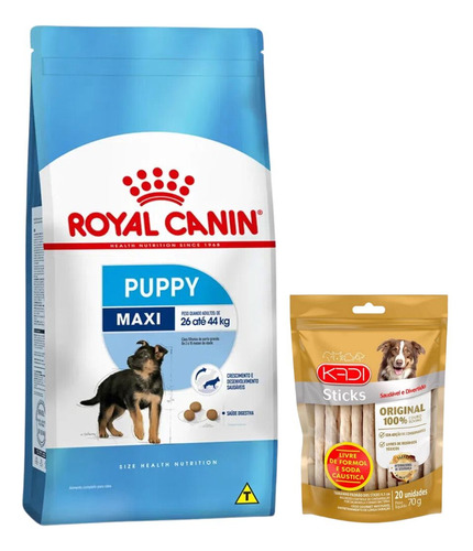 Royal Canin Maxi Jr Cão Filhote Grande 15 Kg+osso Kadi 70g