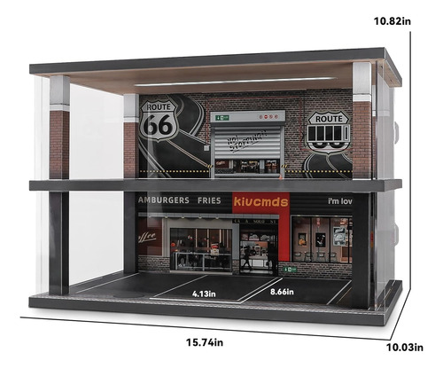 Kivcmds 1:24 Escala Modelo De Coche Vitrina Con...