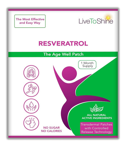 Live To Shine Resveratrol Patches - 30 Parches Transdérmicos