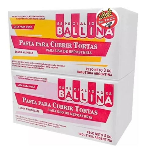 Pasta Para Cubrir Torta  Ballina  3 Kilos