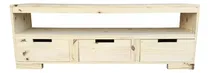 Comprar Rack Tv Mesa Cajones 1,60 Largo Led Lcd Pino Macizo Madera