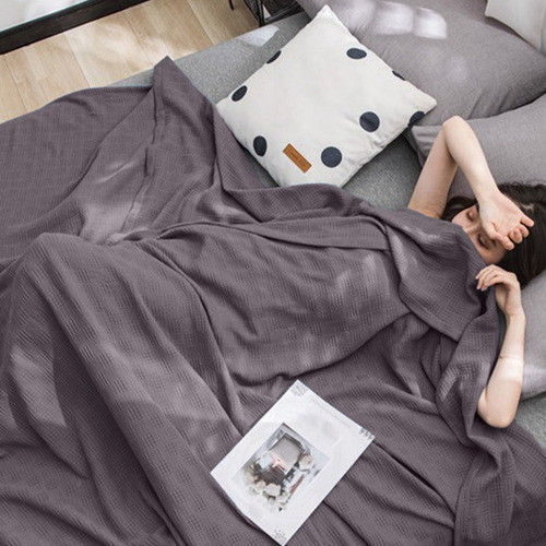 Manta De Cama De Algodón, Manta Térmica De Algodón Doble De