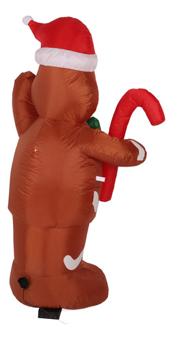 Hombre De Jengibre Inflable Navideño De 4.92 Pies, Lindo