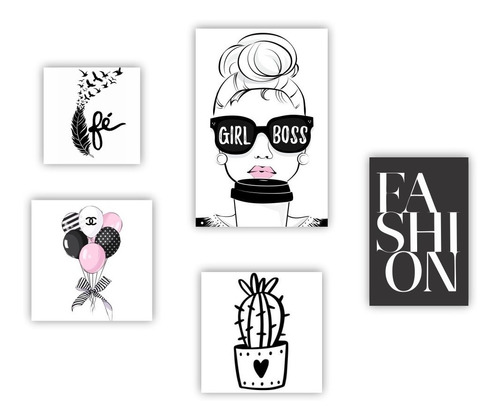 Kit Quadros Decorativos Tumblr Girls Power 