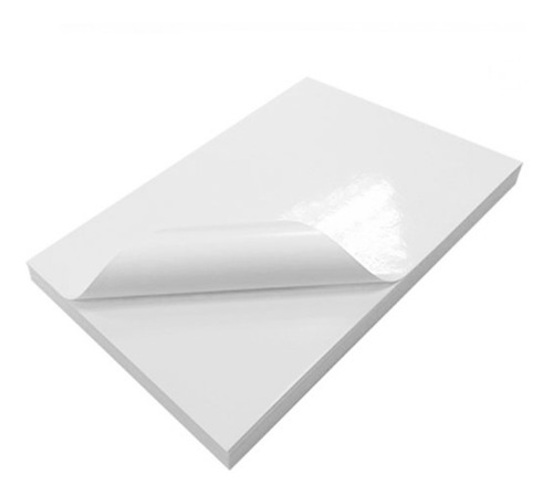 Imagen 3 de 3 de Adhesivo Papel Fotográfico Brillante 100 Hojas Para Tinta