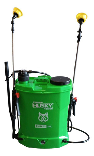 Fumigadora Husky Eléctrica Y Manual 20l Dos Varillas Dual 20 Color Verde