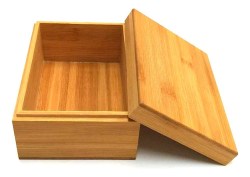 Caja De Almacenamiento De Madera De Bambú Tapa, Combin...