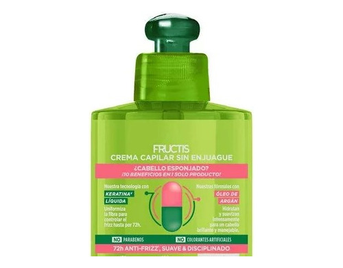Garnier Fructis Crema Capilar Sin Enjuague Adios Esponjado