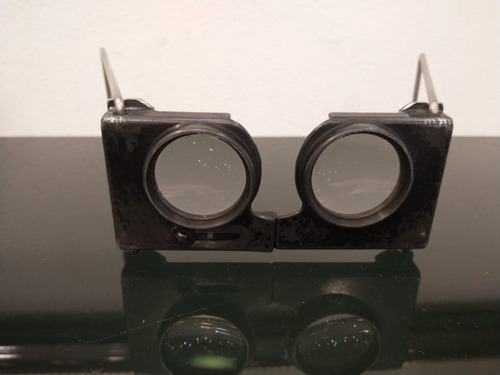 Antiguo Estereoscopio Visor De Metal