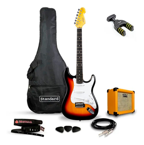 Kit Guitarra Stratocaster Phx St-1 Pr Sb Premium Sunburst
