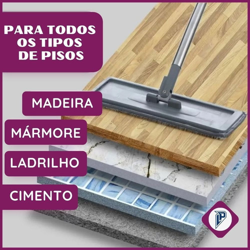 Imagem 6 de 9 de Rodo Mop E Balde Lava E Seca Profissional Com 2 Refil