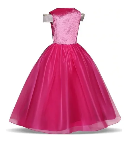 Vestido Fantasia Aurora Bela Adormecida Coroa E Varinha