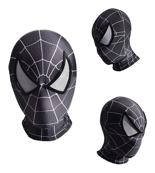 Máscara De Spiderman Tony Remy 3d De Licra Negra 