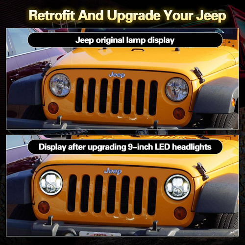 Faros Led Redondos Tykick Wrangler Jl De 9 Pulgadas Para ...