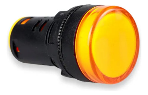 3x Sinaleiro Led Monobloco Din 22mm Comando Luminoso Painel Cor Kit