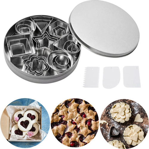 Moldes Cortadores Galletas Reposteria Acero Inoxidable,27pcs