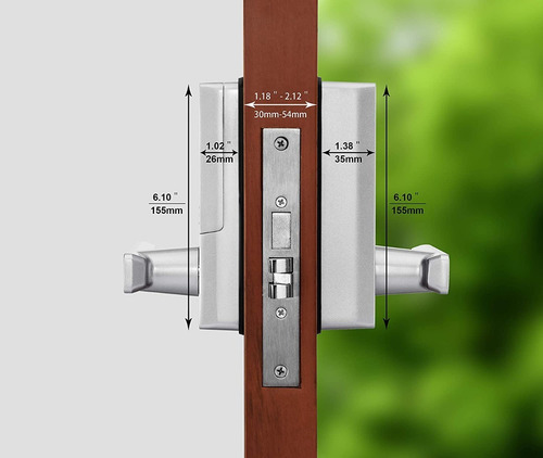 Imagen 7 de 10 de Cerradura Puerta Inteligente Huellas Digitales Con Manilla