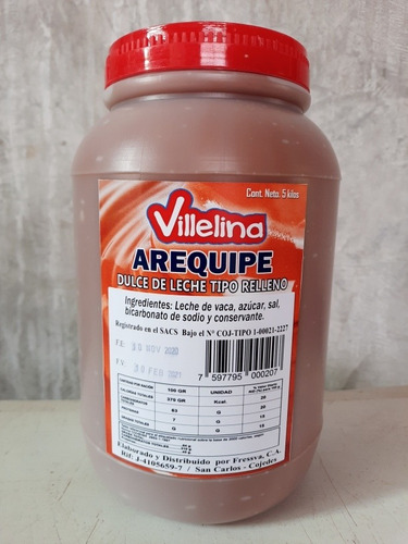 Imagen 2 de 3 de Arequipe Villelina.. Relleno-decoración. Somos Fabricantes