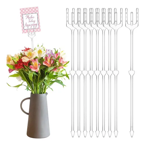 240pcs Floral Picks Card Holder Plastic Flower Card Holder S