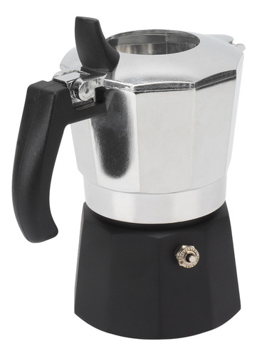 Maceta Moka De 100 Ml, Doble Válvula, Alta Presión, Negra, I