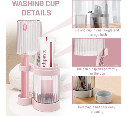 Soporte Para Cepillo De Dientos De Baño Con Taza, Taza Multi