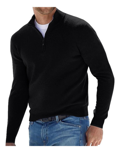 Jersey De Forro Polar Con Media Cremallera Para Hombre, Mang