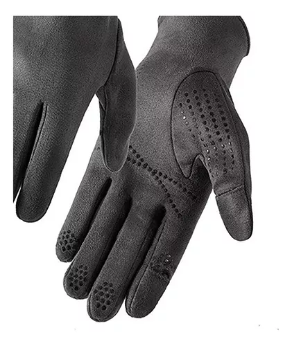 A Guantes de invierno para hombre en color gris