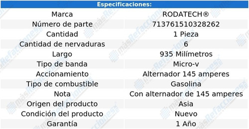 Banda Accesorios Micro-v Alt 145 Amps Canyon V8 5.3l 09-12