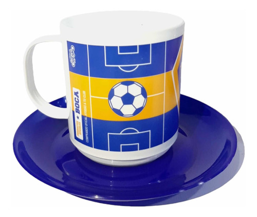 Plato Y Vaso Infantil Boca Juniors Jardín Colonia Regalo