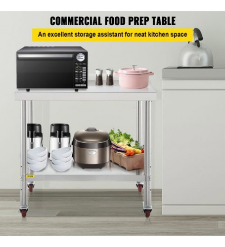 Mesa Para Preparación De Alimentos 440libras 30x24x35