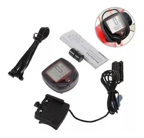 Imagem 4 de 6 de Velocímetro Ciclo Computador Bike Sensor Com Fio Luz Noturna