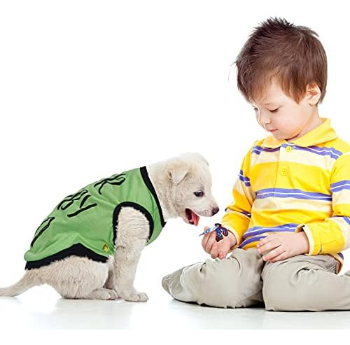 8 Camisas Para Perros, Ropa Estampada Para Mascotas Con Letr