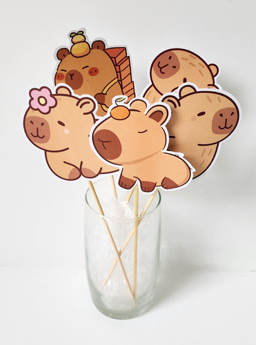 Capibara Adorno Para Torta Cake Topper Varios Capibara