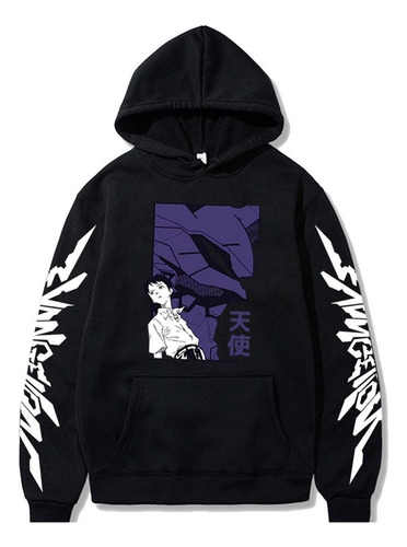 Sudadera Con Capucha Japan Anime Eva 01 Evangelion Print