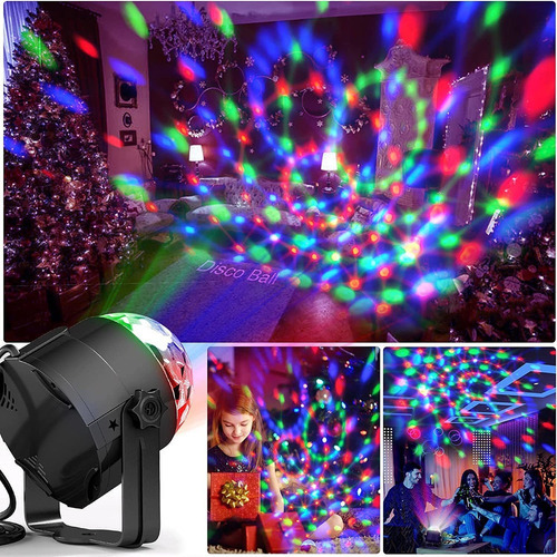 2 Piezas Globo Colorido Rgb Led Iluminación Láser Dj Party