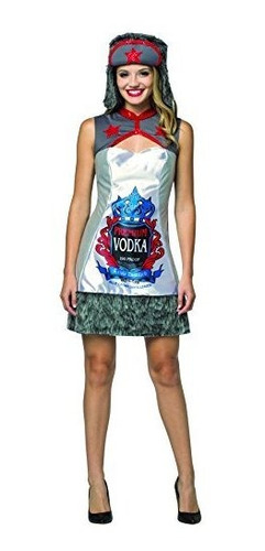 Disfraz De Mujer - Vestido Rasta Imposta Vodka Gris, Blanco