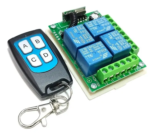 comprar Modulo Radio Frecuencia Rf 4 Canales Con Rele Y Control