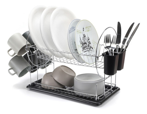 Imagen 2 de 10 de Escurridor De Platos Seca Platos Inoxidable Secador Bandeja