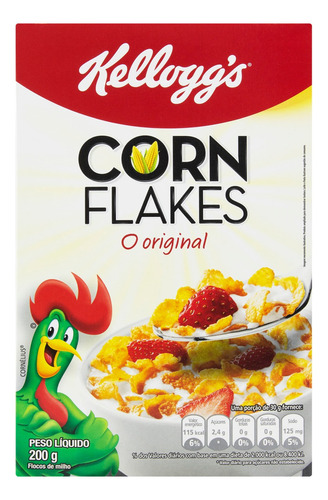 Kellogg's Corn Flakes cereais em caixa 200gr