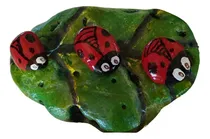 Comprar Piedras Pintadas A Mano- Portasahumerio- Mariquitas En Hoja