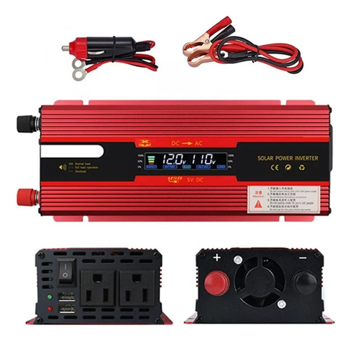 Convertidor De Coche De 12v/24v-110v 6000w Con Pantalla