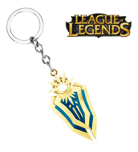 Llavero Escudo 7cm Dorado - League Of Legends - Envió Gratis