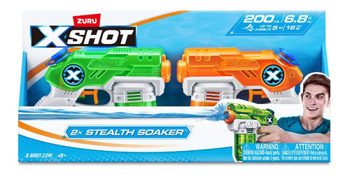 Set De 2 Pistolas De Agua Zuru X-shot Stealth Soaker Multicolor