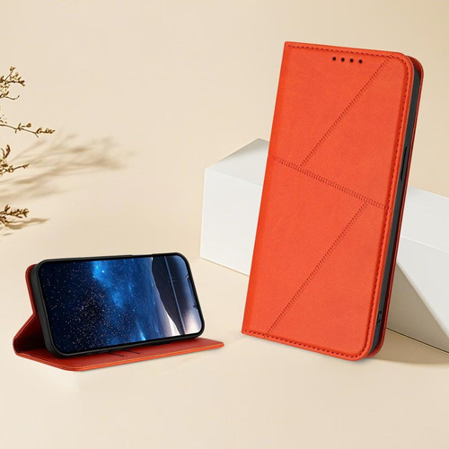 Funda De Piel Tipo Cartera Para Redmi Note 14 Pro 5g/note 14 Pro+ 5g Con Costuras Geométricas Y Ranuras Para Tarjetas